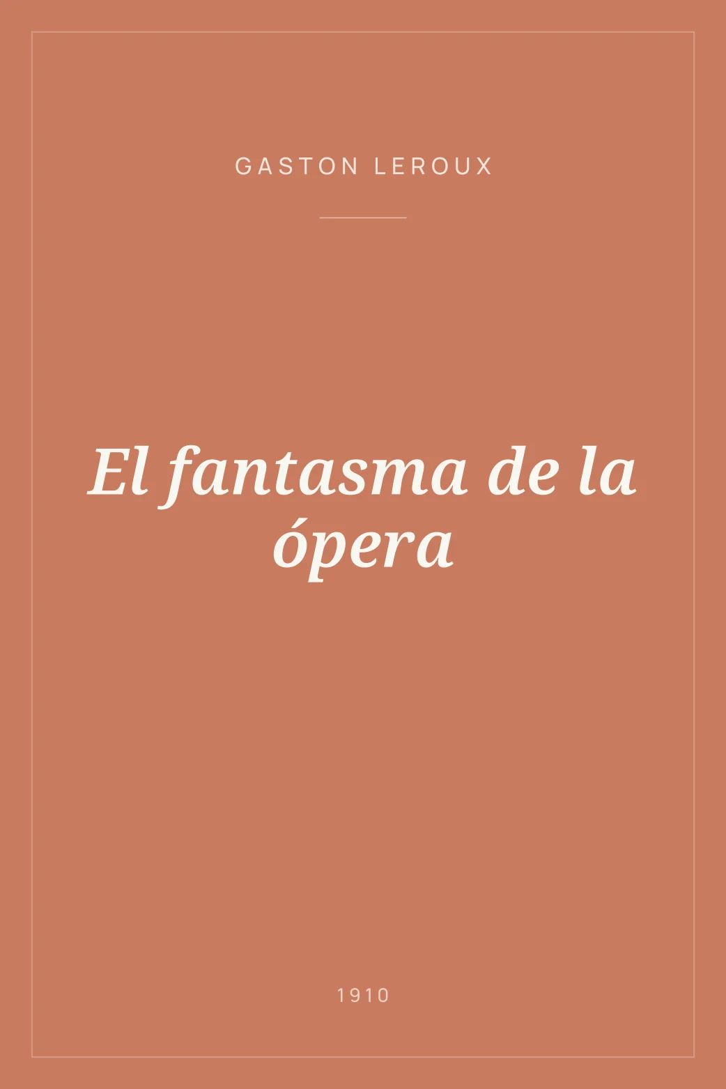 Portada de El fantasma de la ópera