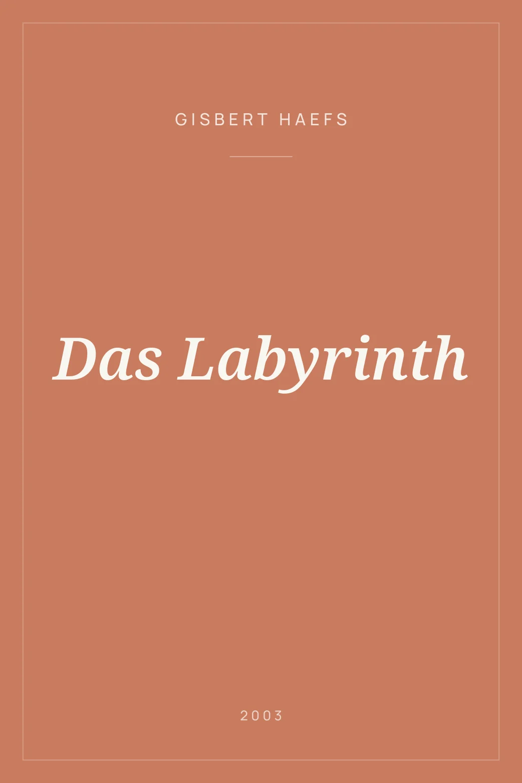 Portada de Das Labyrinth