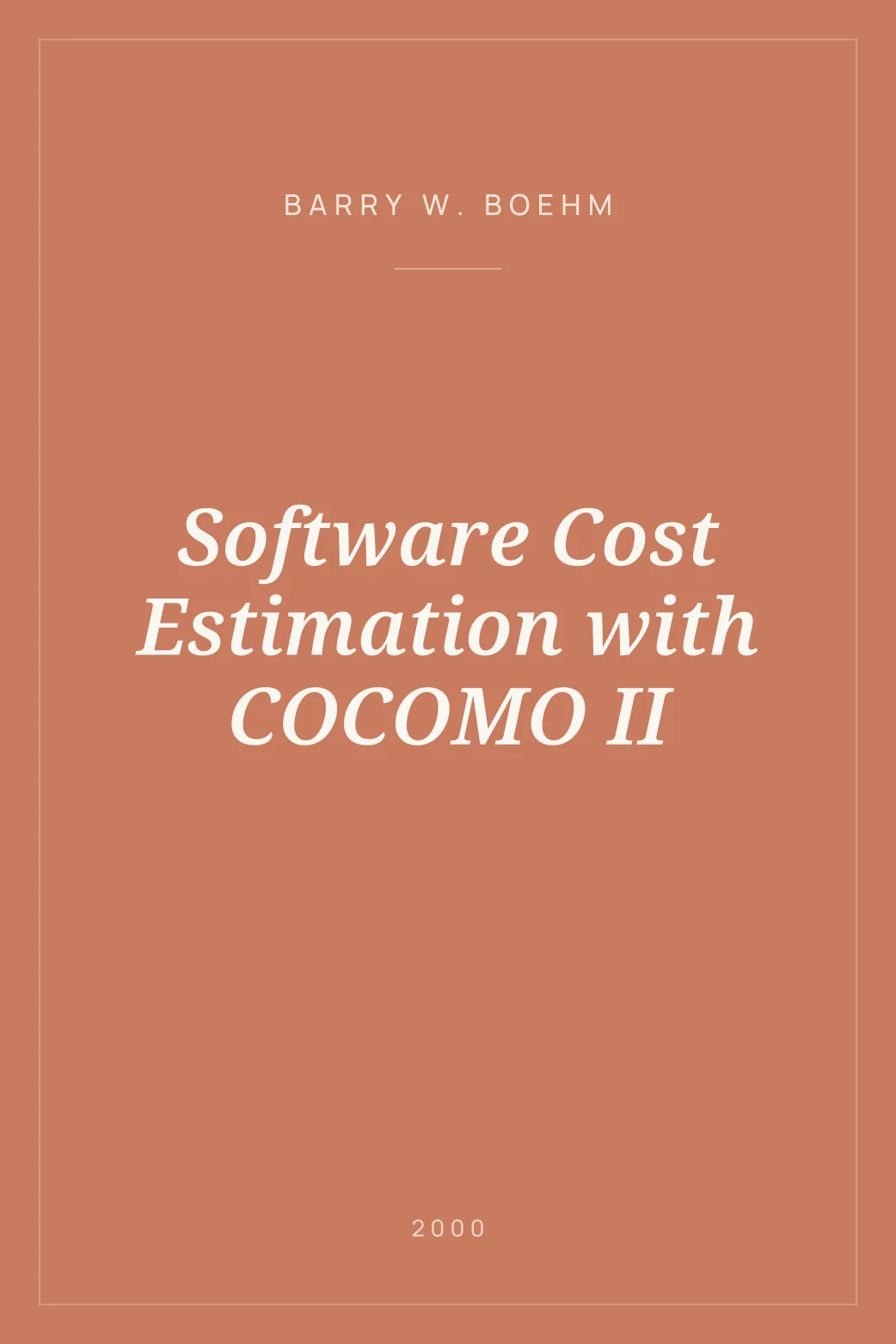 Portada de Software Cost Estimation with COCOMO II