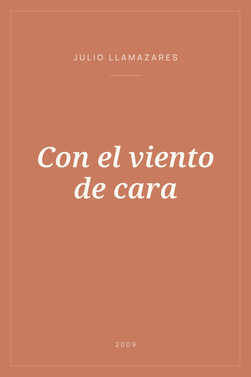 Portada de Con el viento de cara