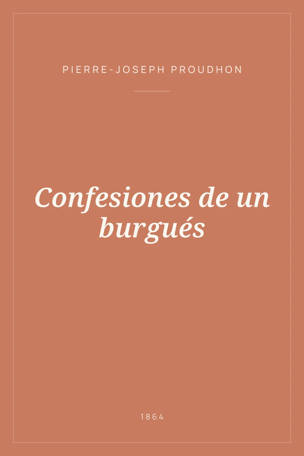 Portada de Confesiones de un burgués