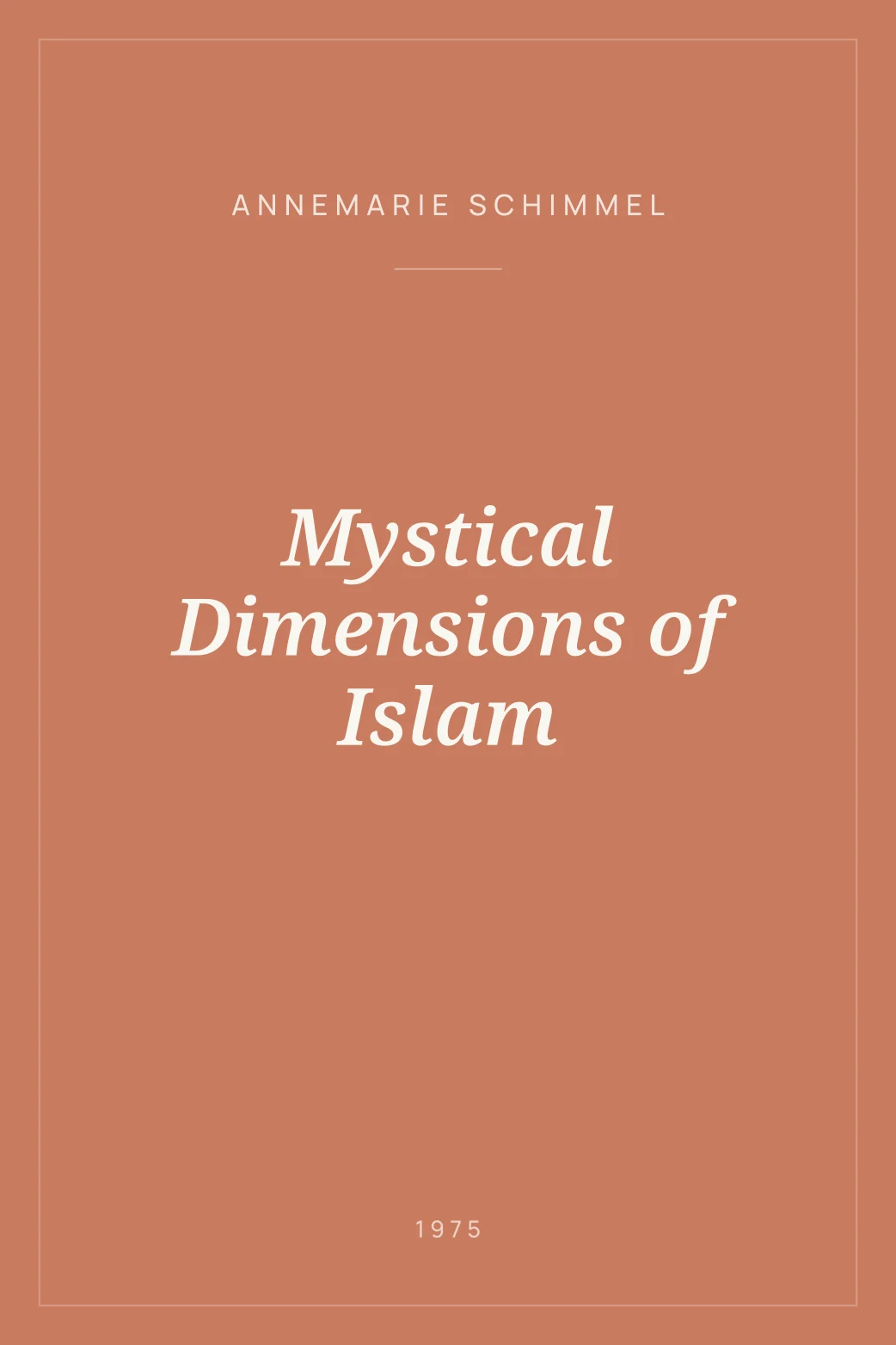 Portada de Mystical Dimensions of Islam