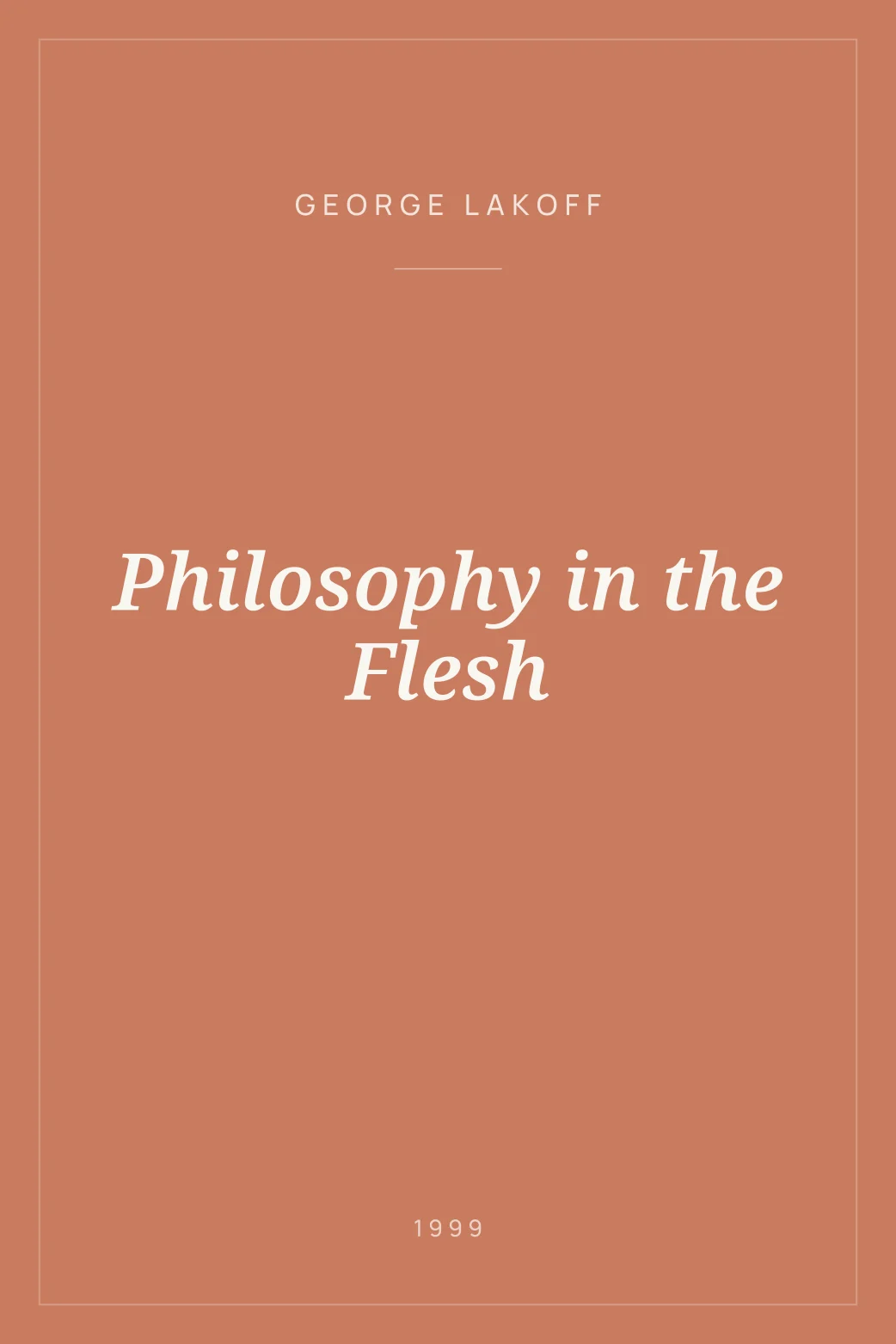 Portada de Philosophy in the Flesh