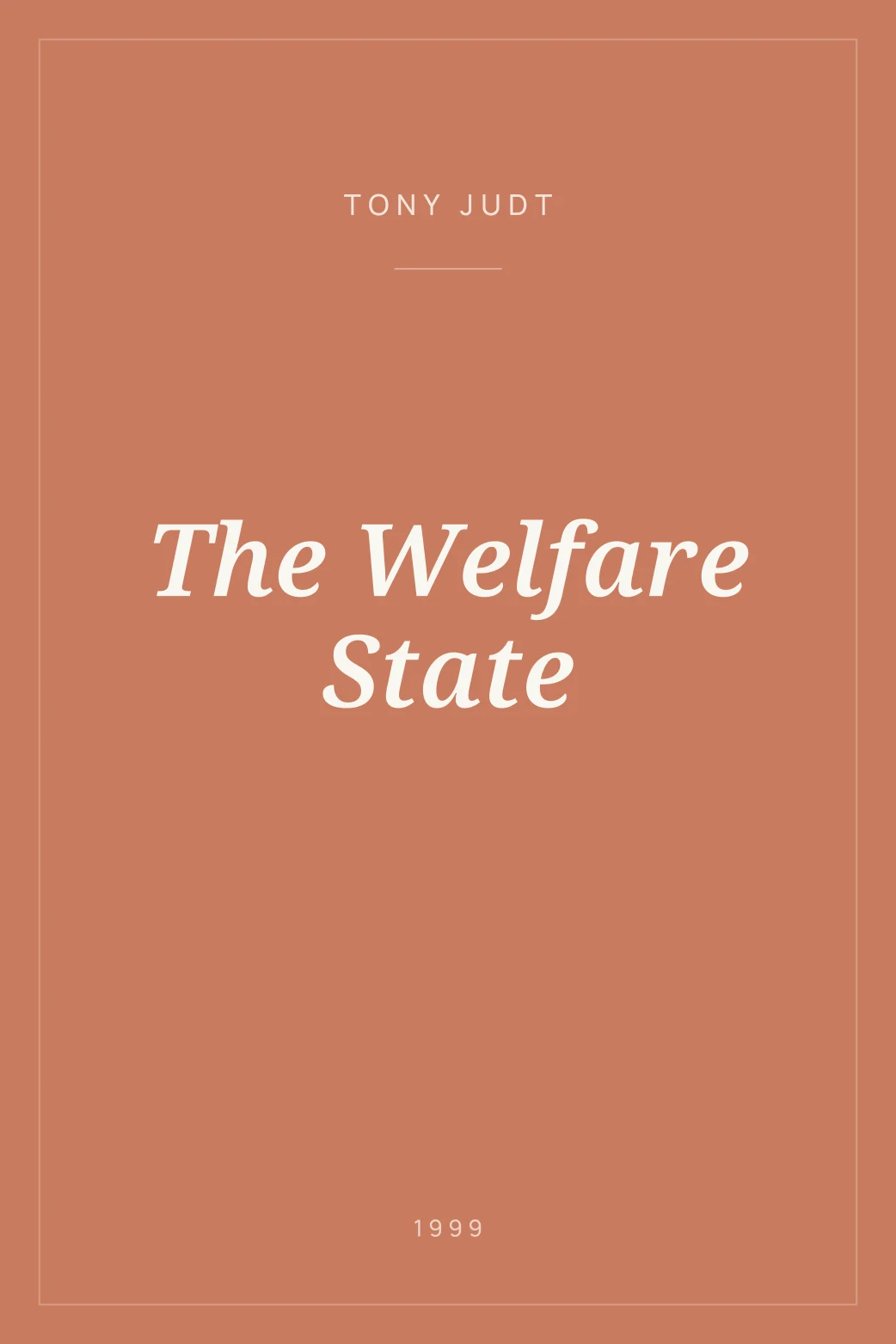 Portada de The Welfare State