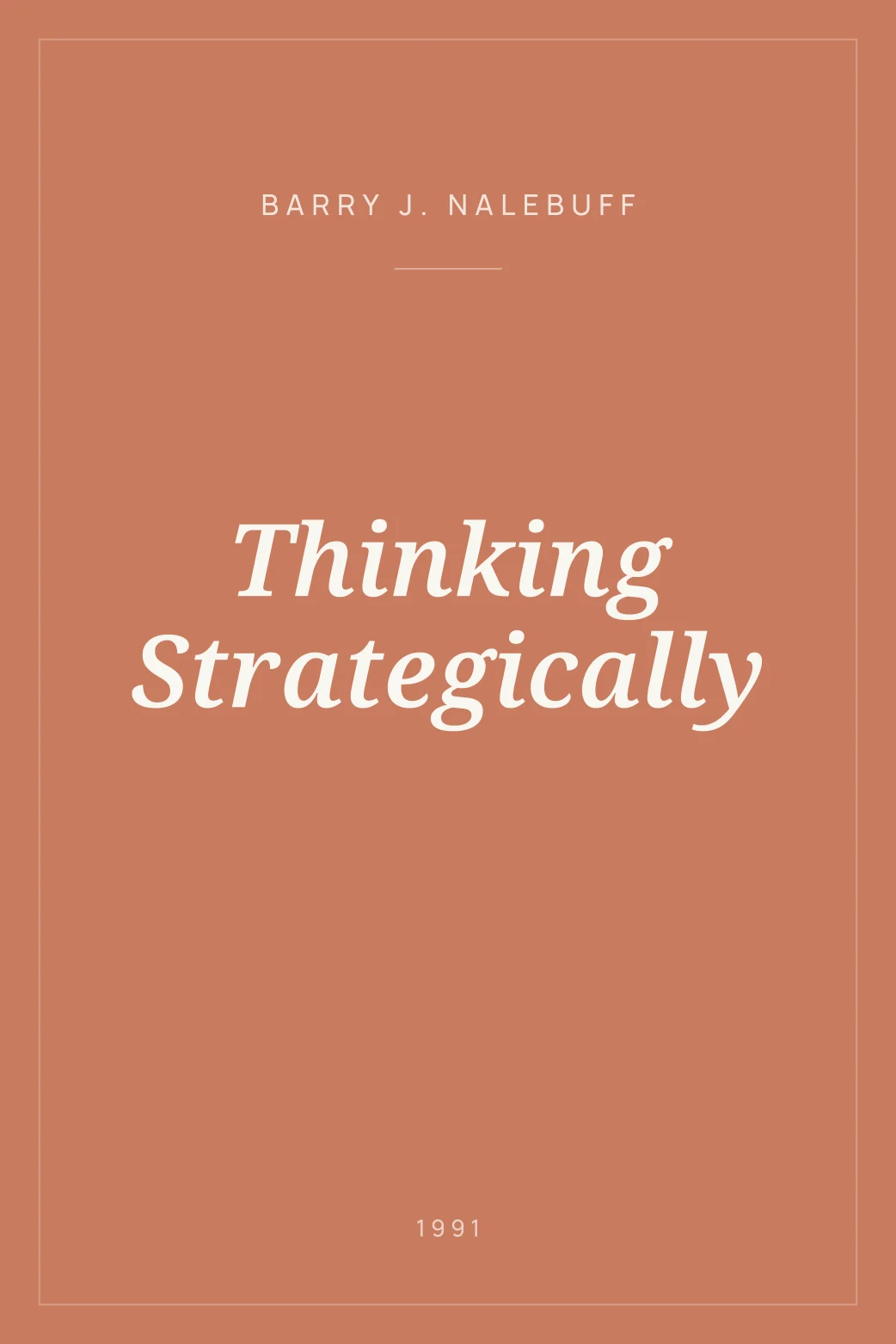 Portada de Thinking Strategically