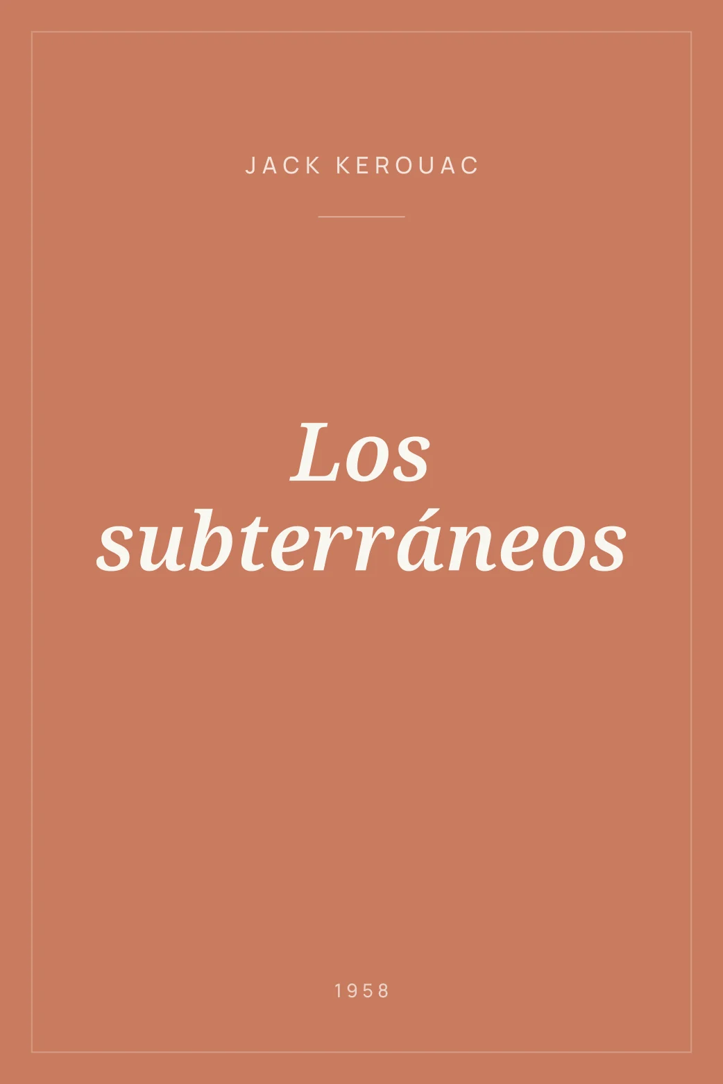 Portada de Los subterráneos
