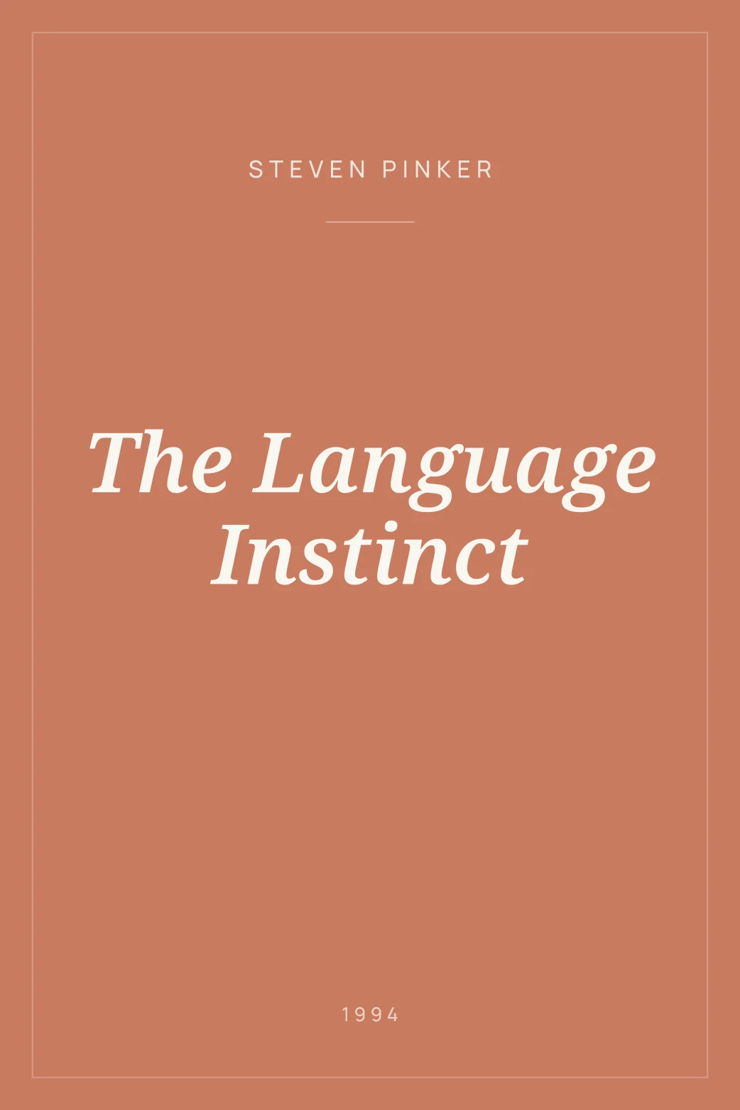 Portada de The Language Instinct