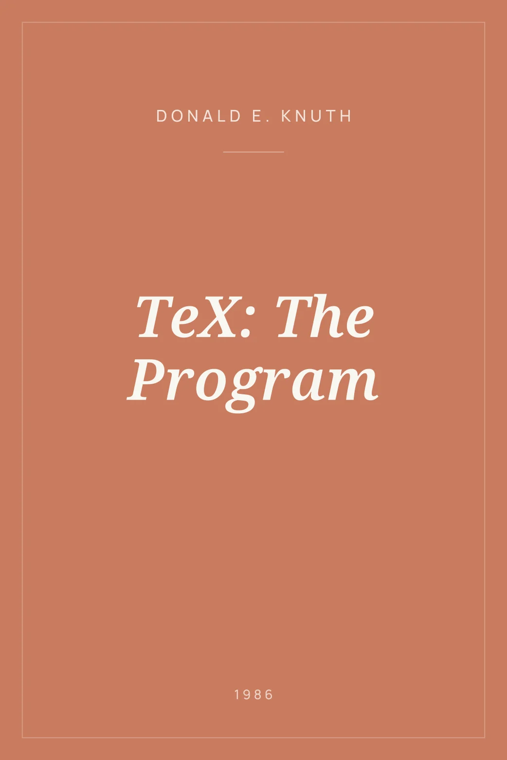 Portada de TeX: The Program