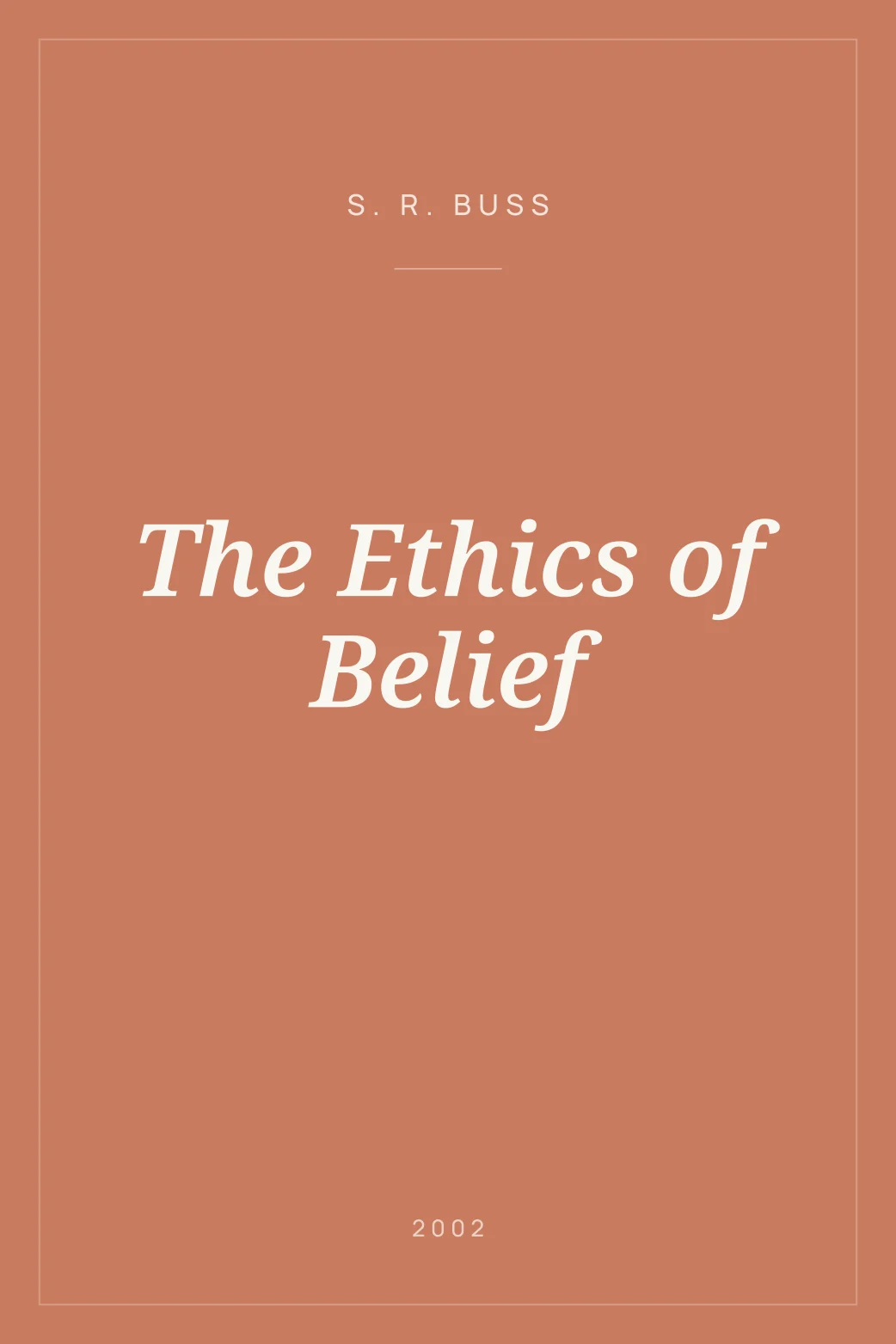Portada de The Ethics of Belief