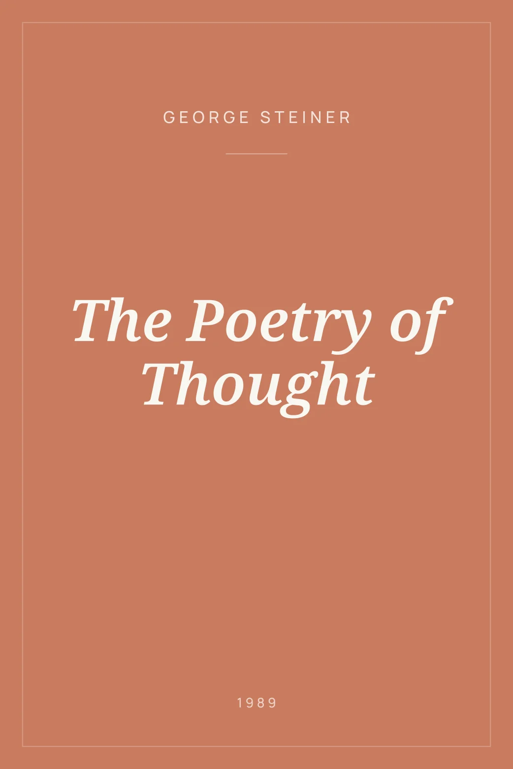 Portada de The Poetry of Thought