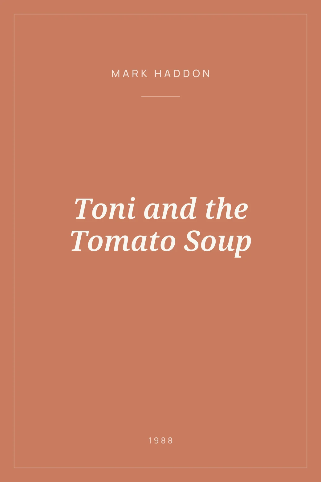 Portada de Toni and the Tomato Soup