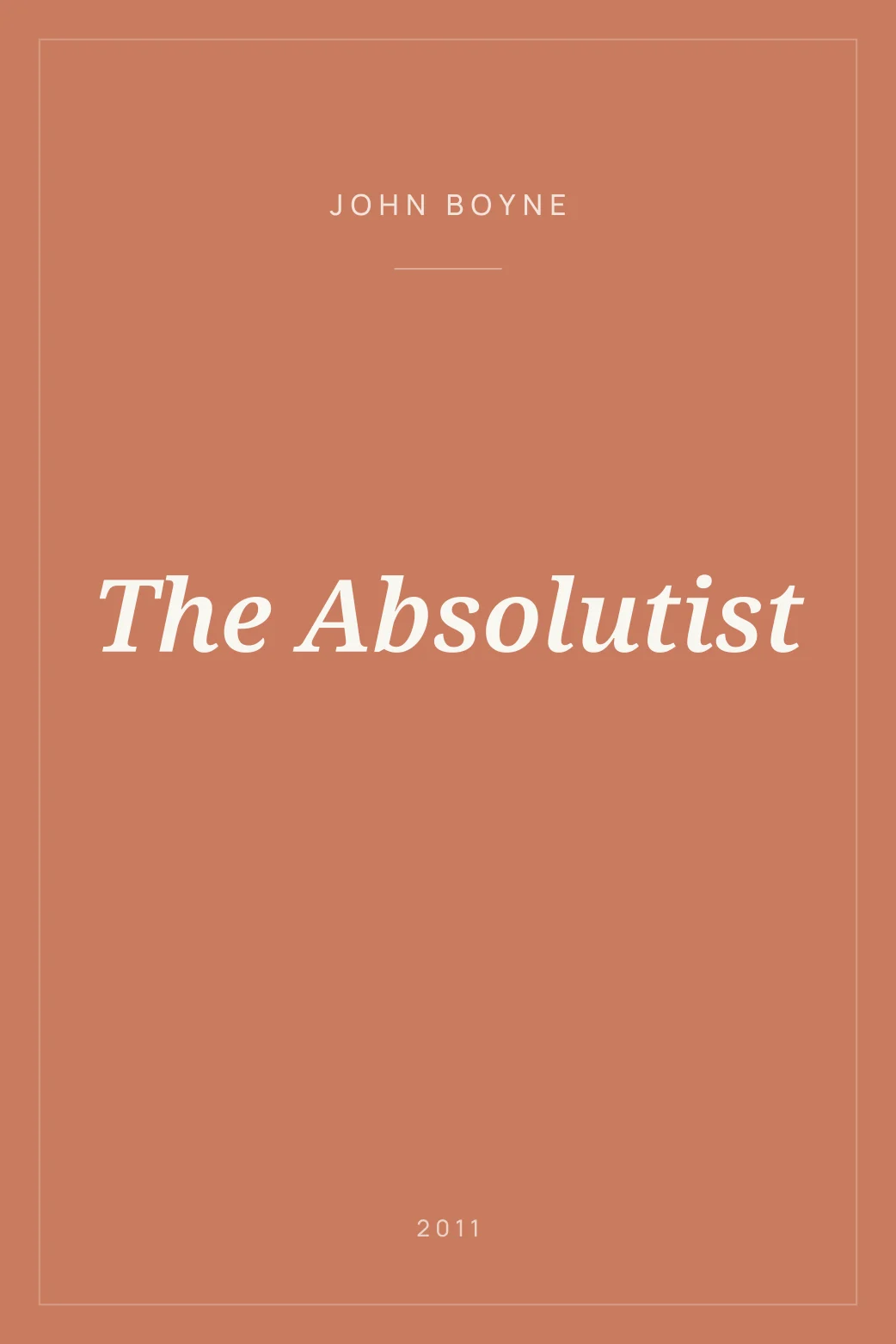 Portada de The Absolutist