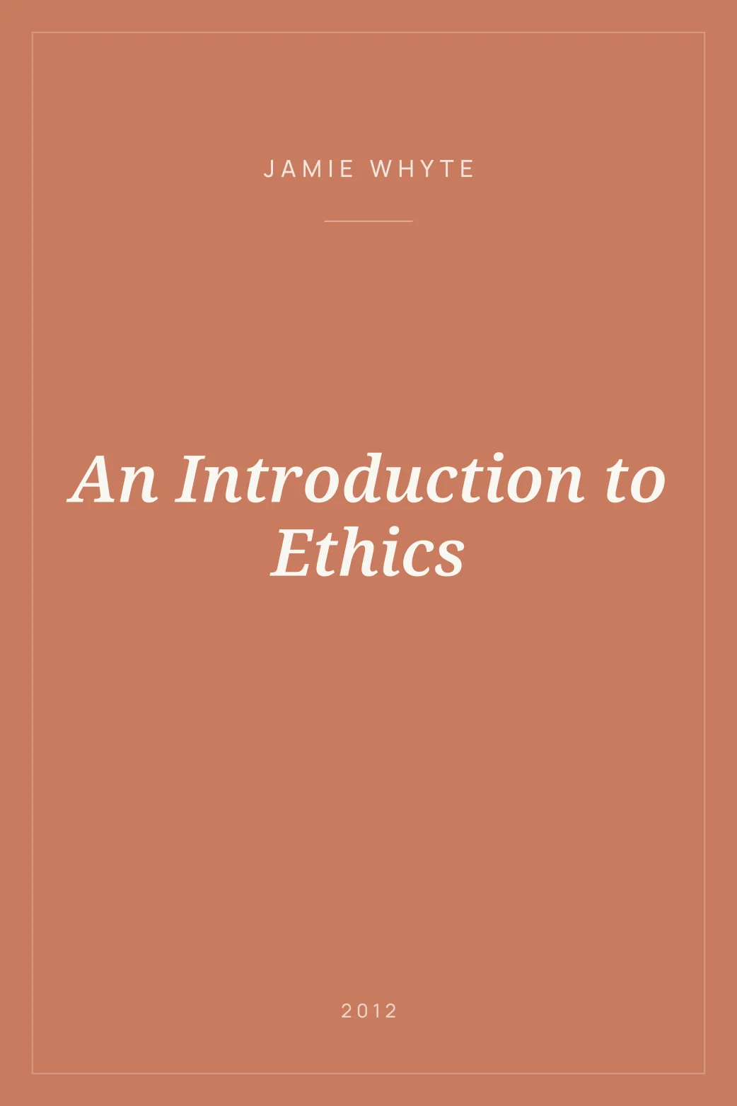 Portada de An Introduction to Ethics
