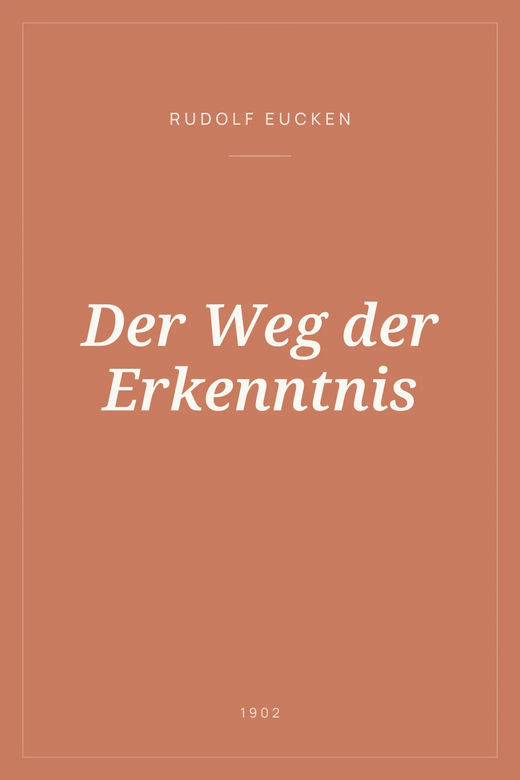 Portada de Der Weg der Erkenntnis