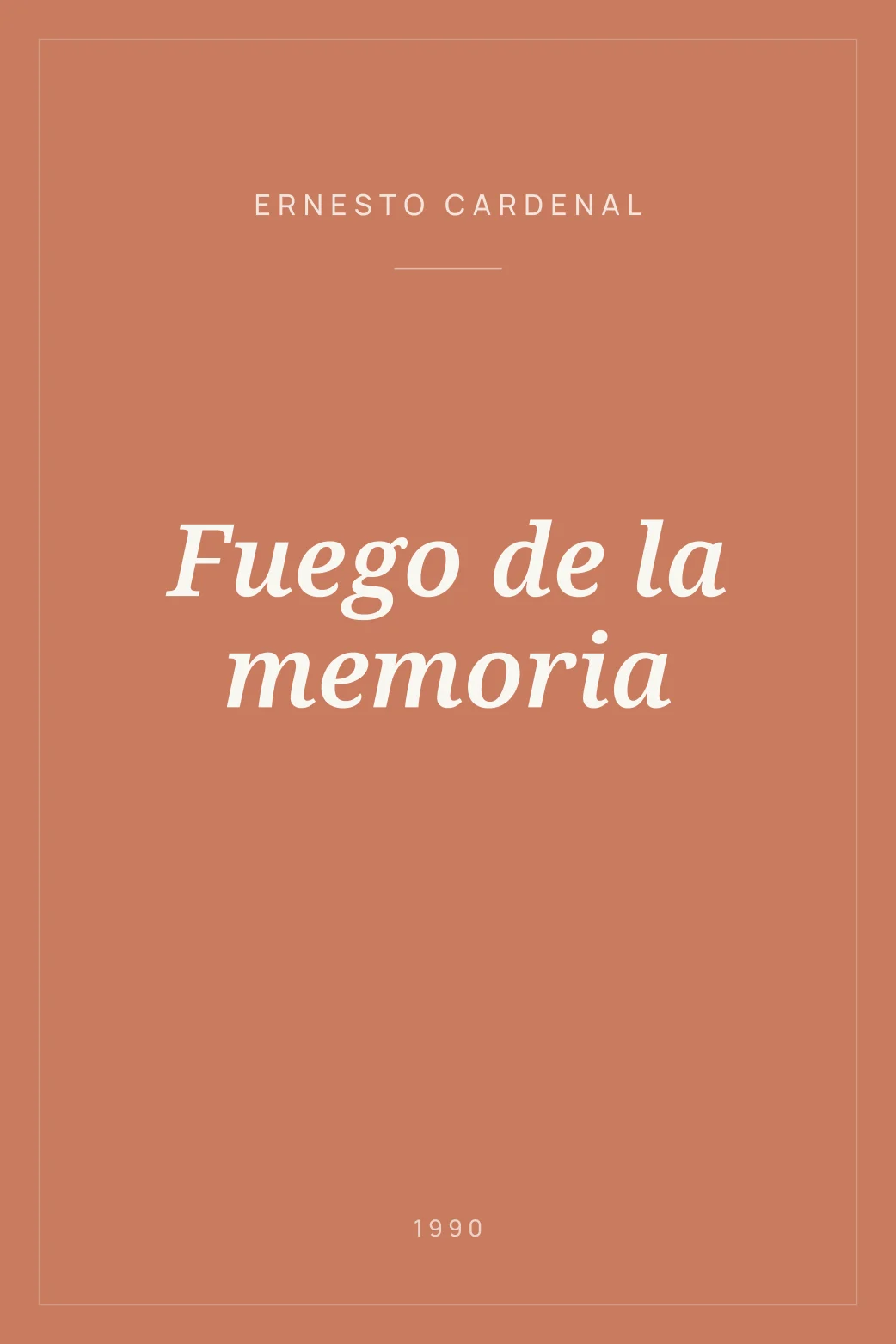 Portada de Fuego de la memoria
