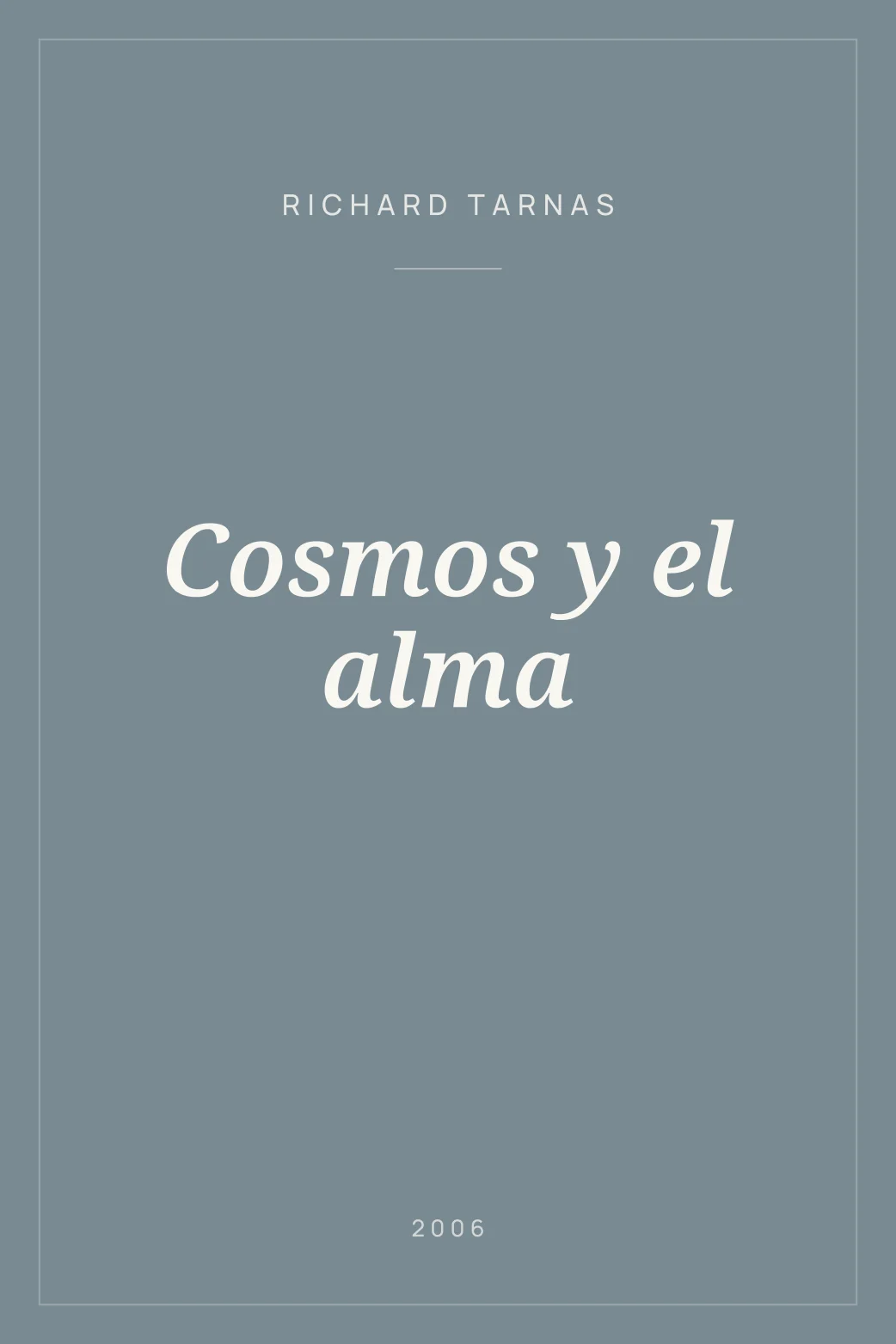 Portada de Cosmos y el alma