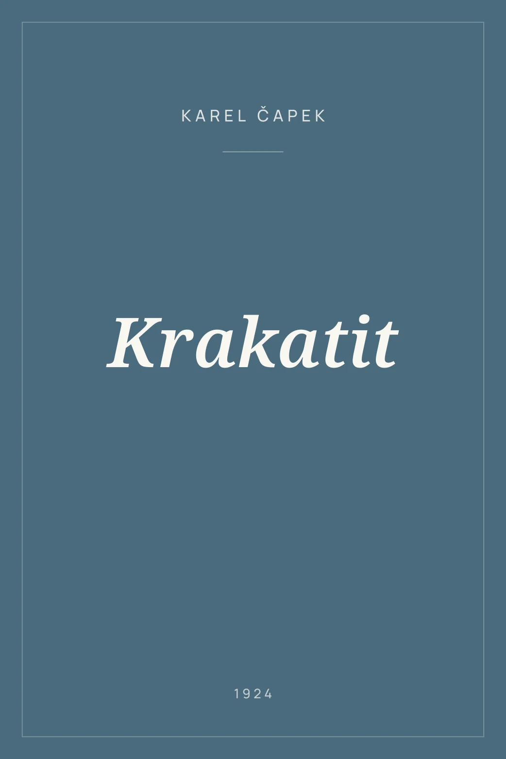 Portada de Krakatit