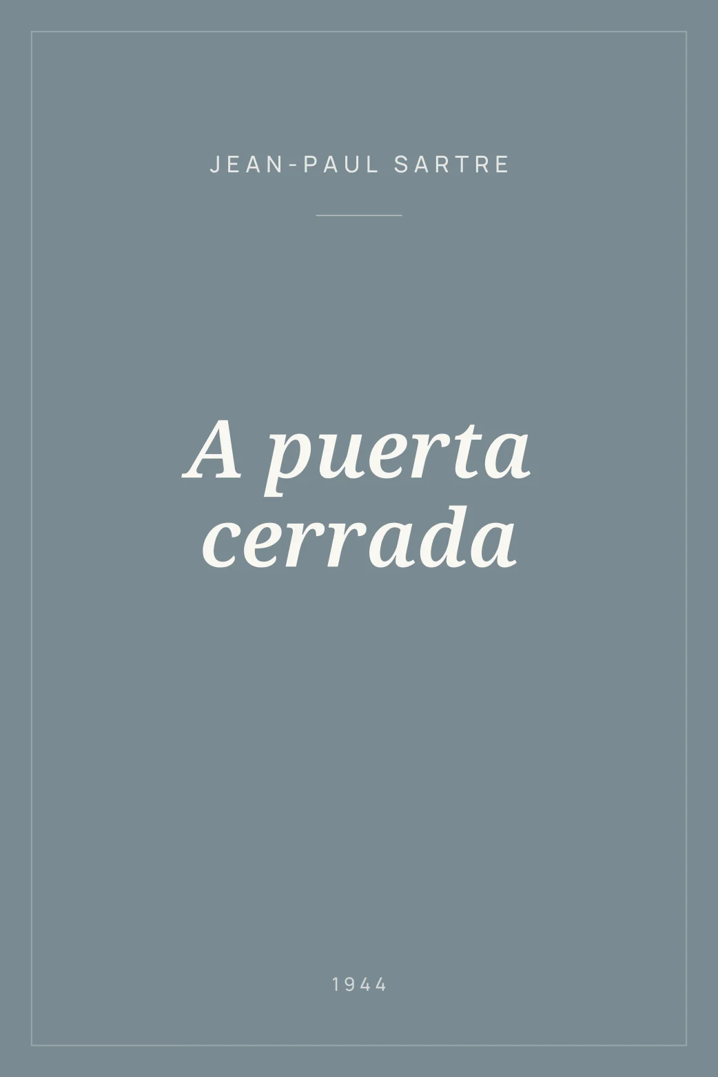 Portada de A puerta cerrada