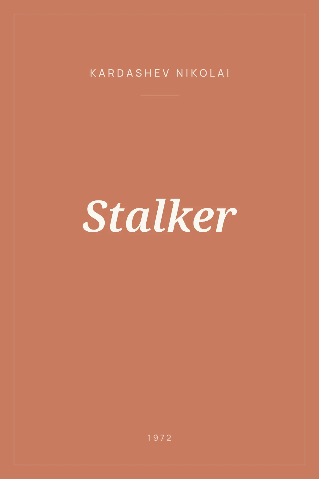 Portada de Stalker