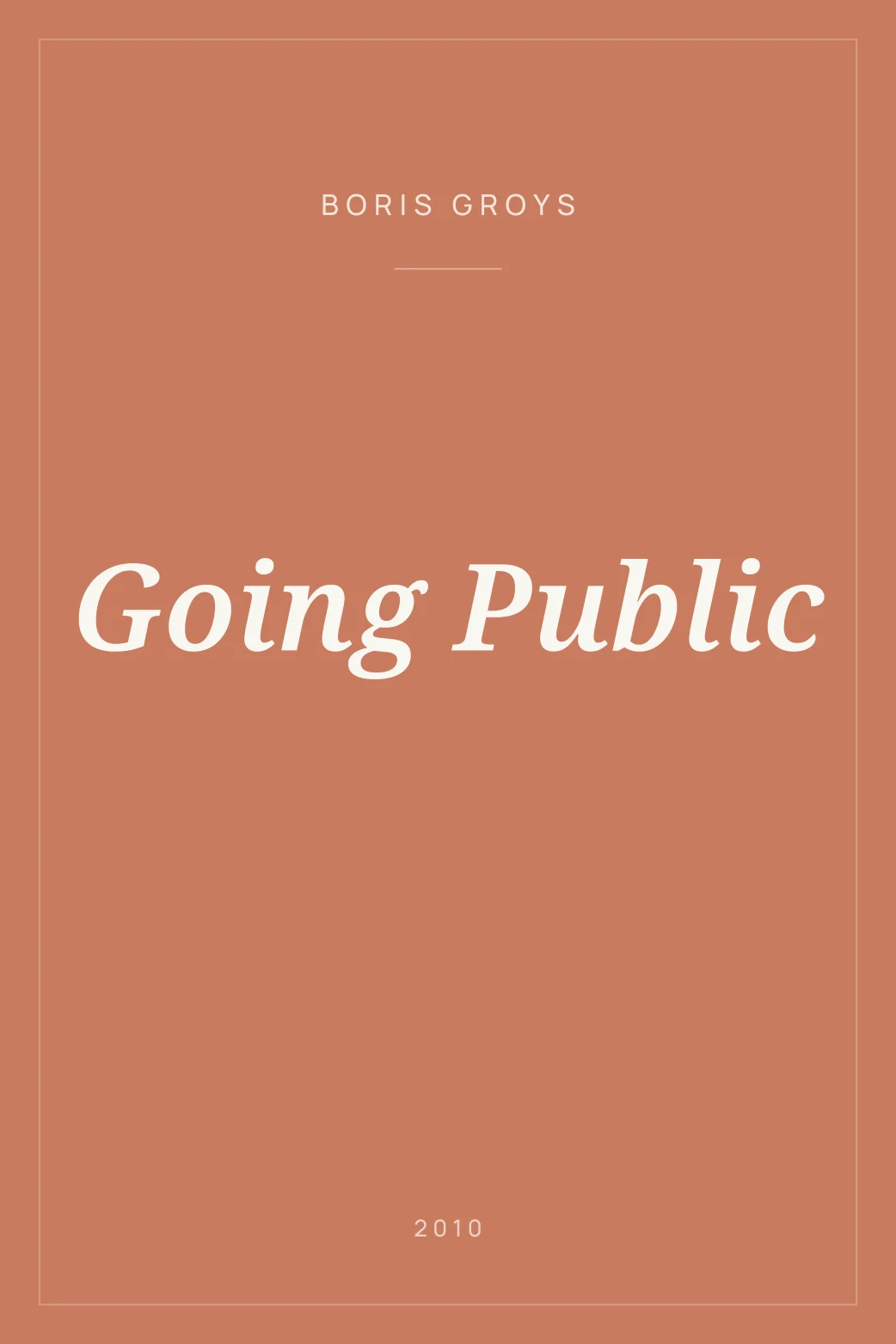 Portada de Going Public