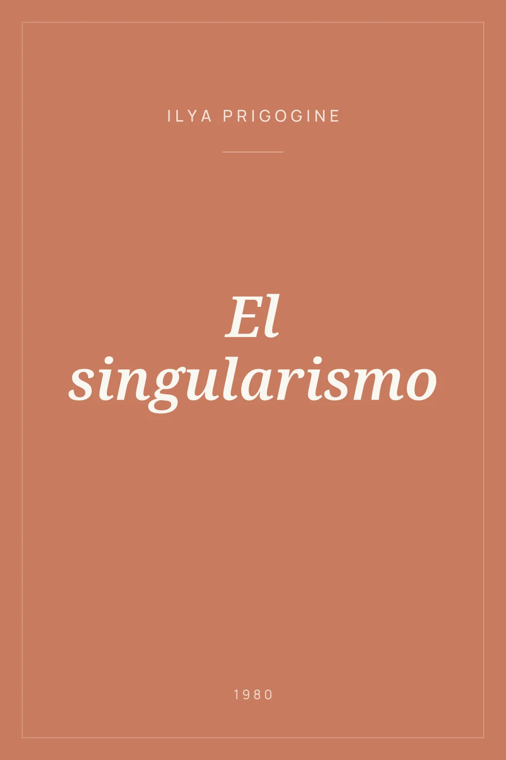 Portada de El singularismo