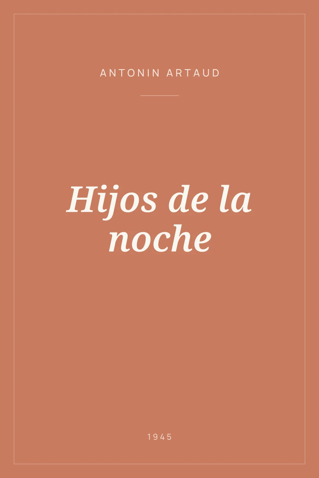 Portada de Hijos de la noche