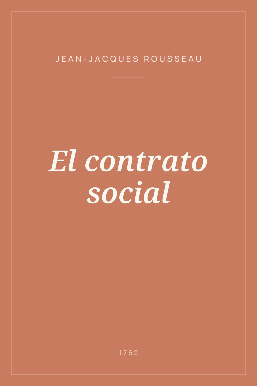 Portada de El contrato social