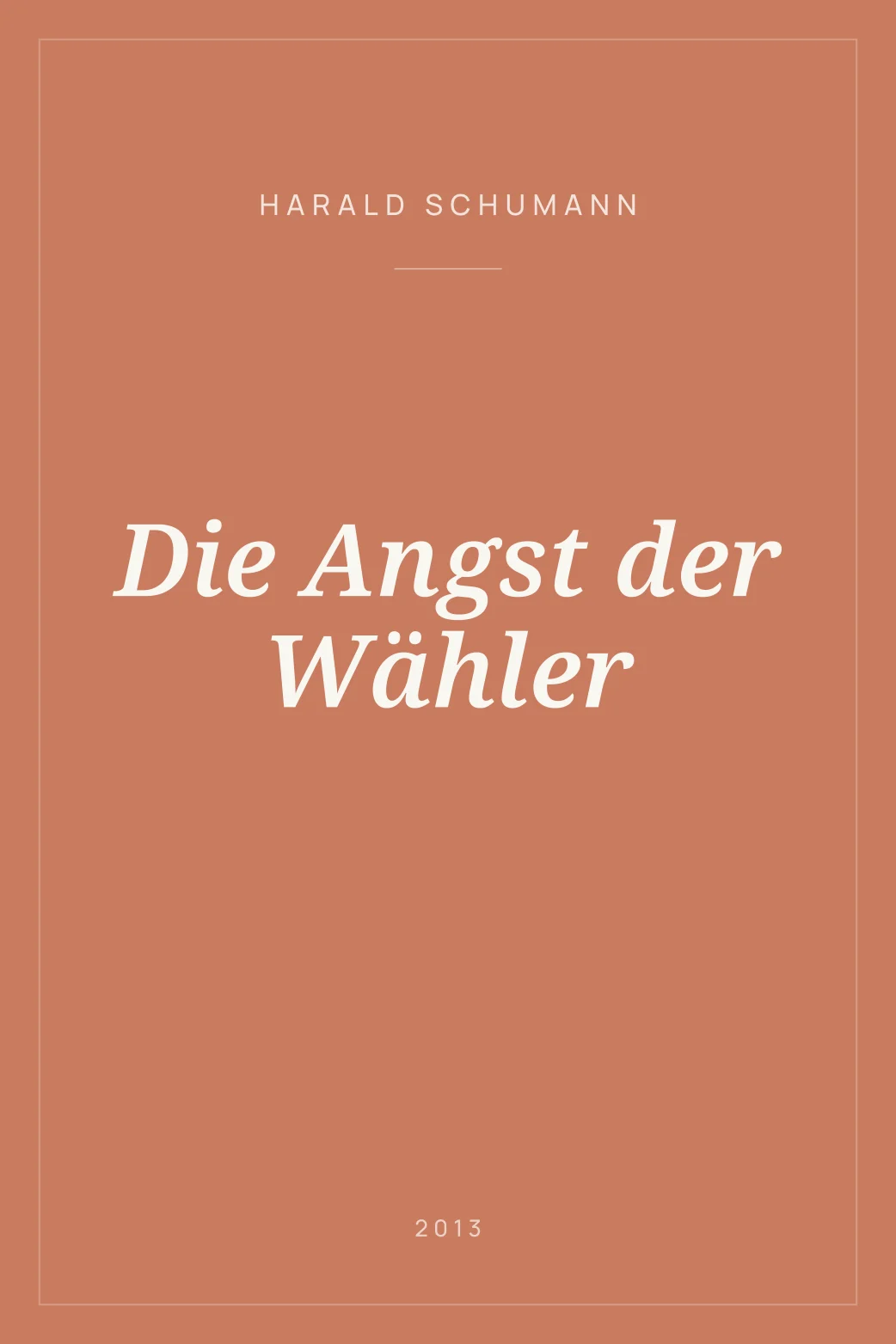 Portada de Die Angst der Wähler