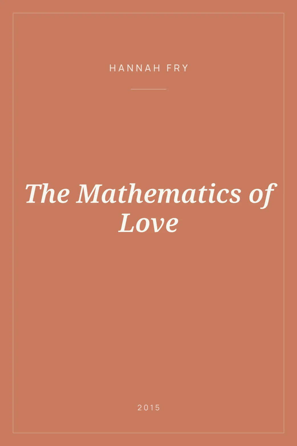 Portada de The Mathematics of Love