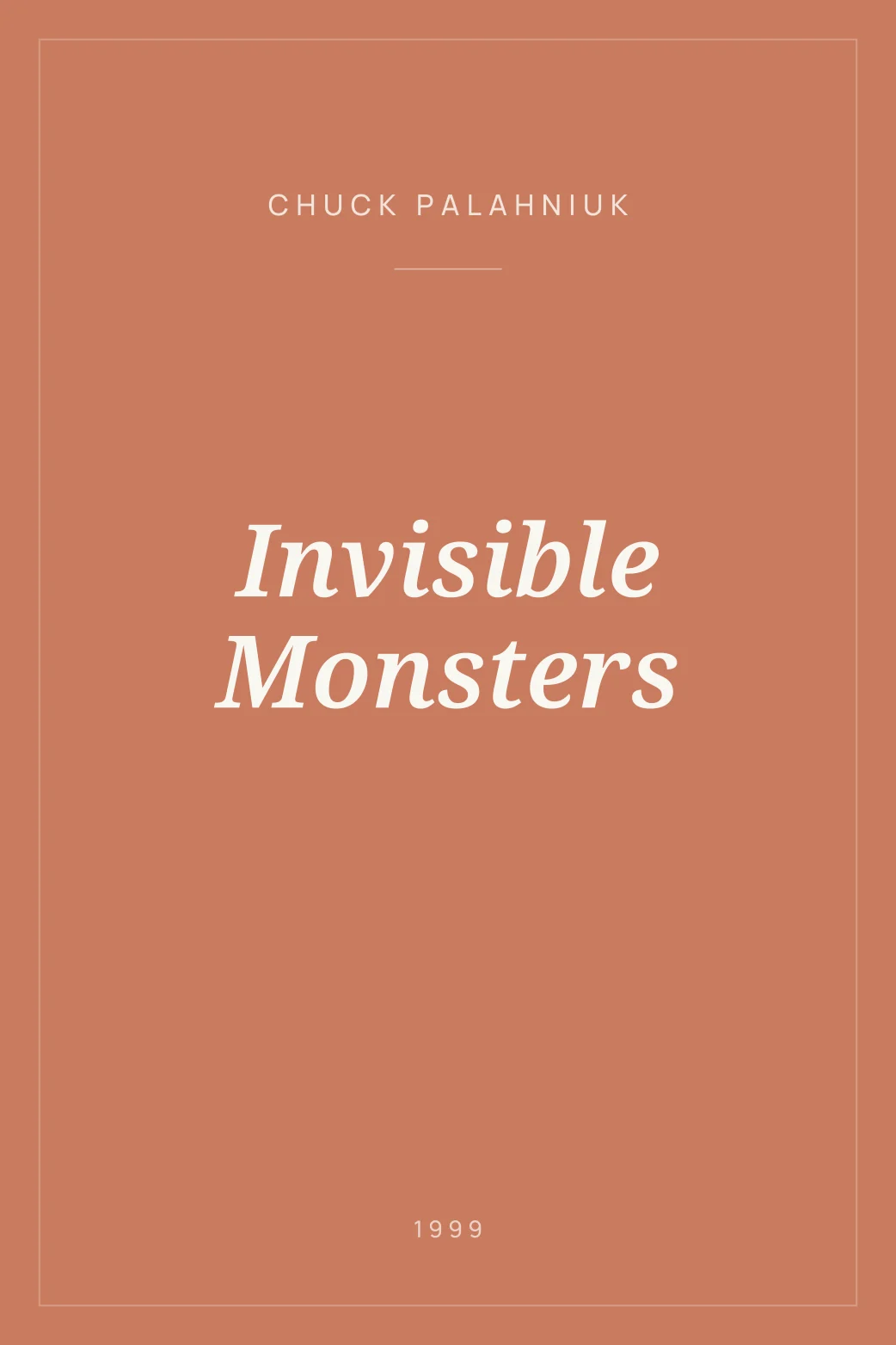 Portada de Invisible Monsters