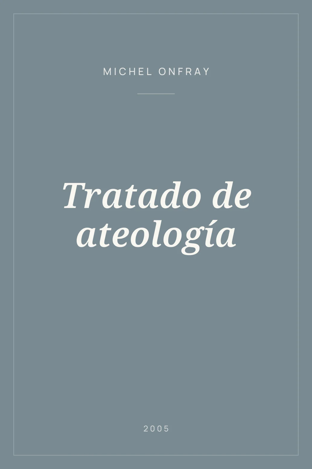 Portada de Tratado de ateología