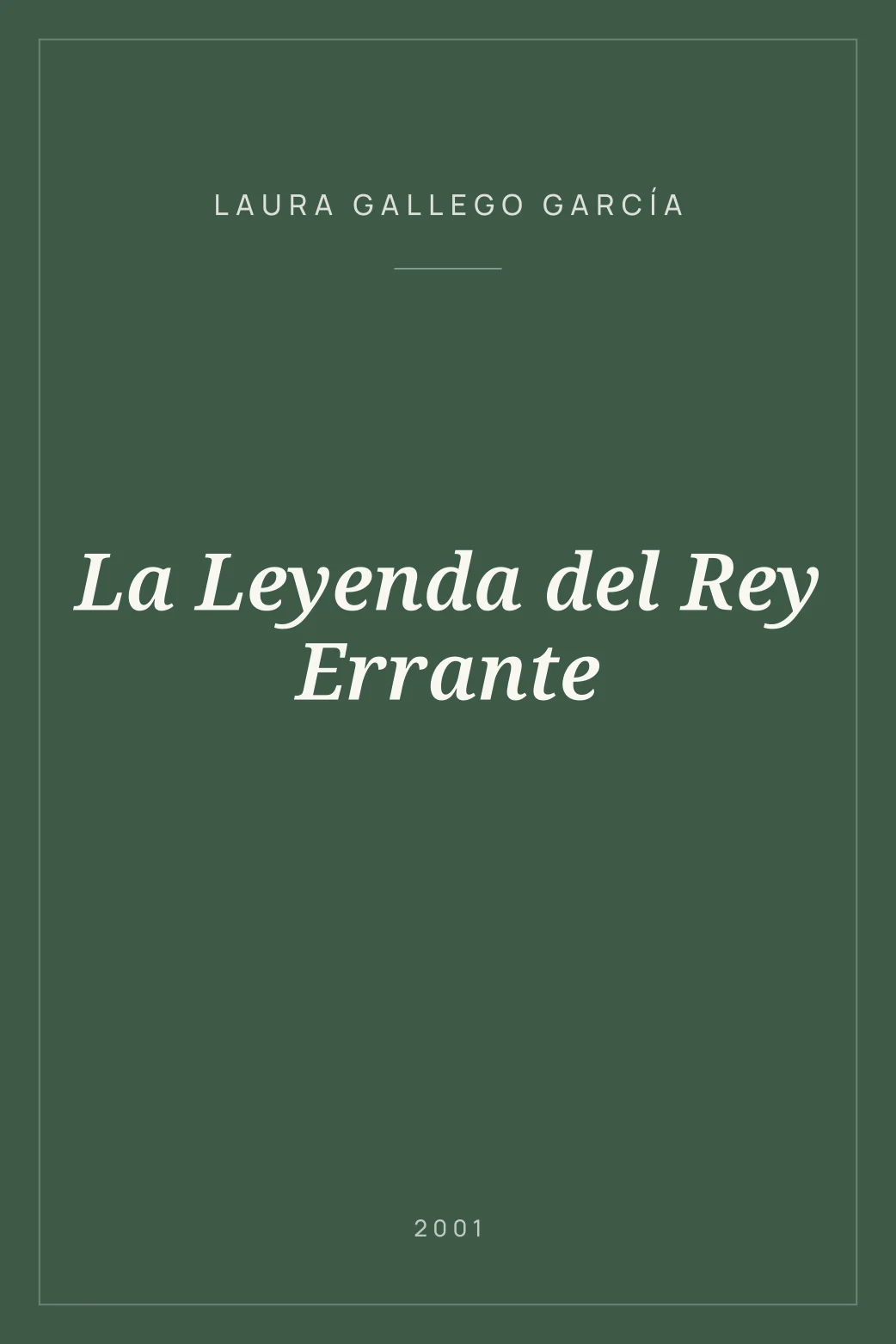 Portada de La Leyenda del Rey Errante