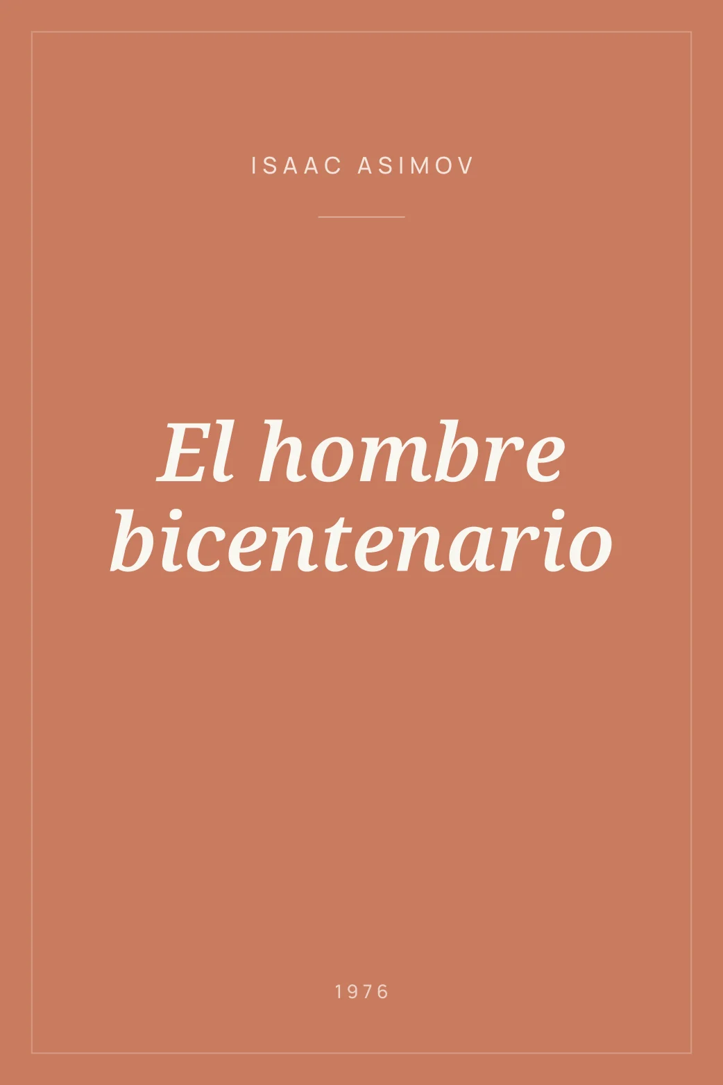 Portada de El hombre bicentenario