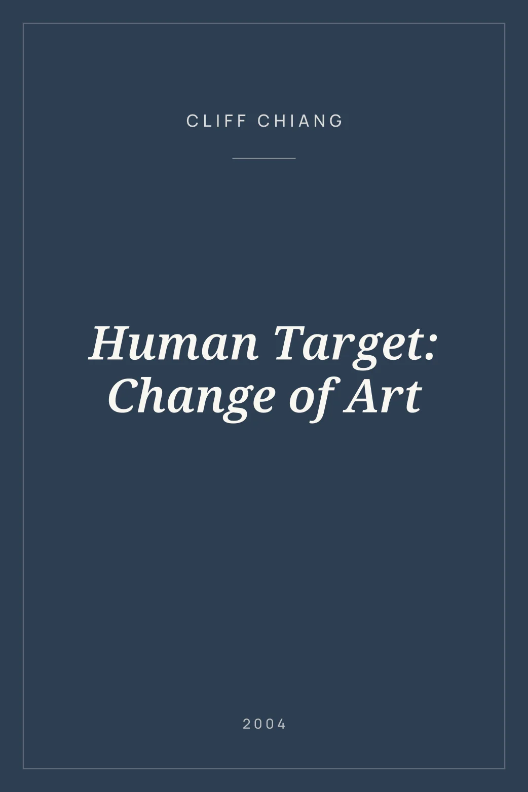 Portada de Human Target: Change of Art