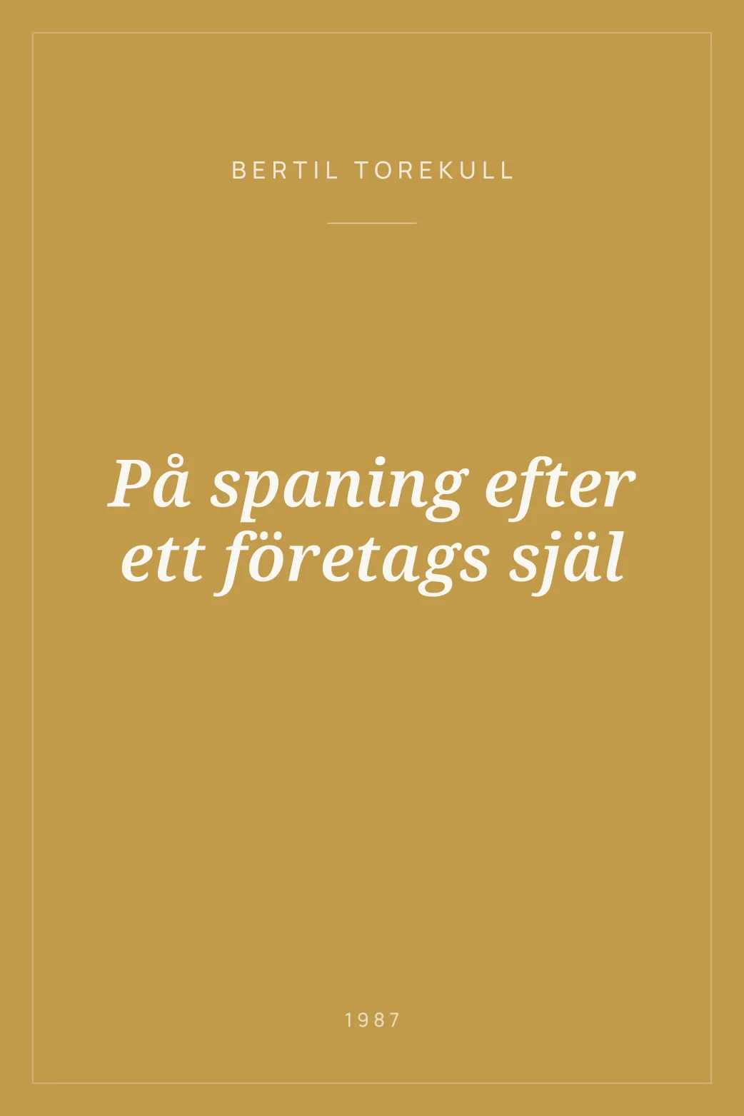 Portada de På spaning efter ett företags själ