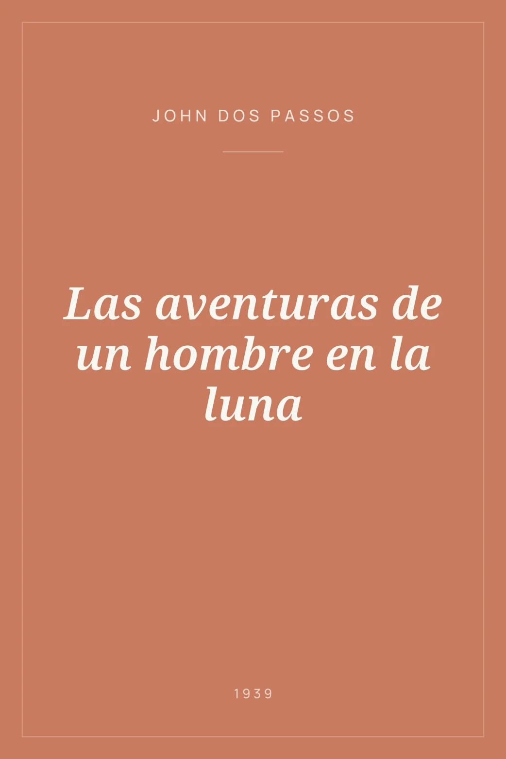 Portada de Las aventuras de un hombre en la luna