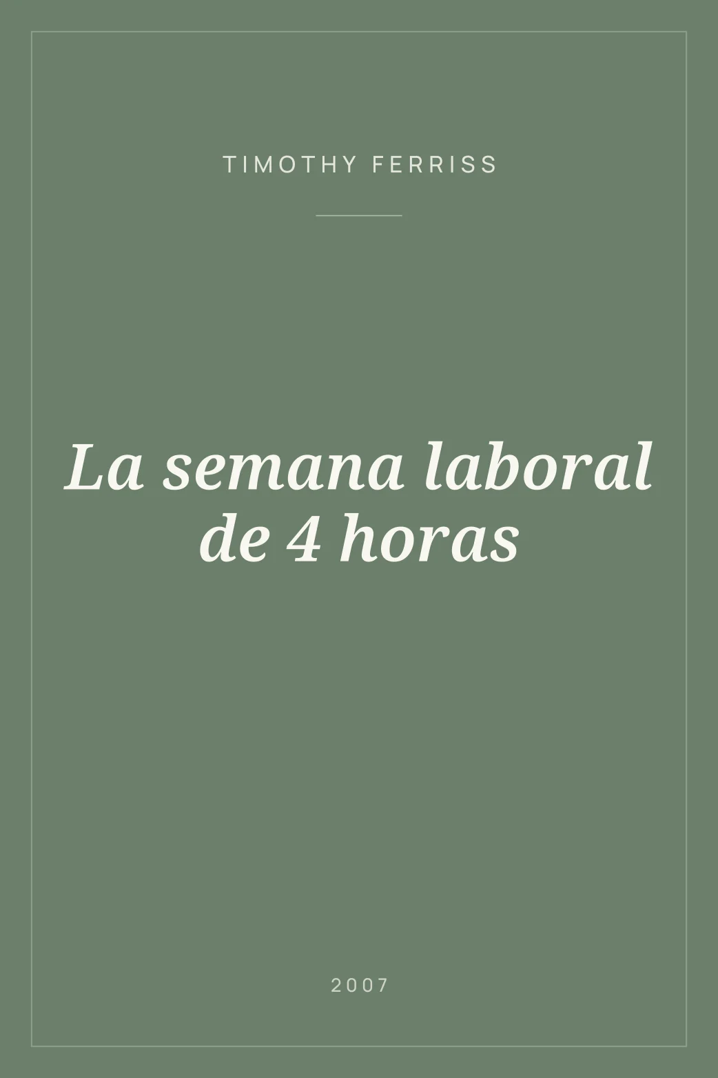 Portada de La semana laboral de 4 horas