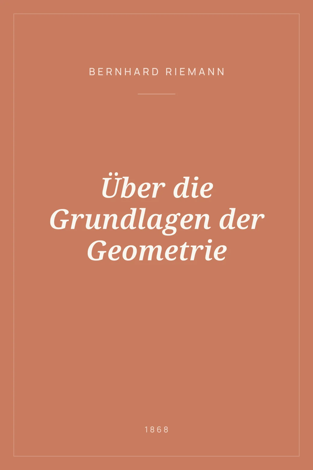 Portada de Über die Grundlagen der Geometrie