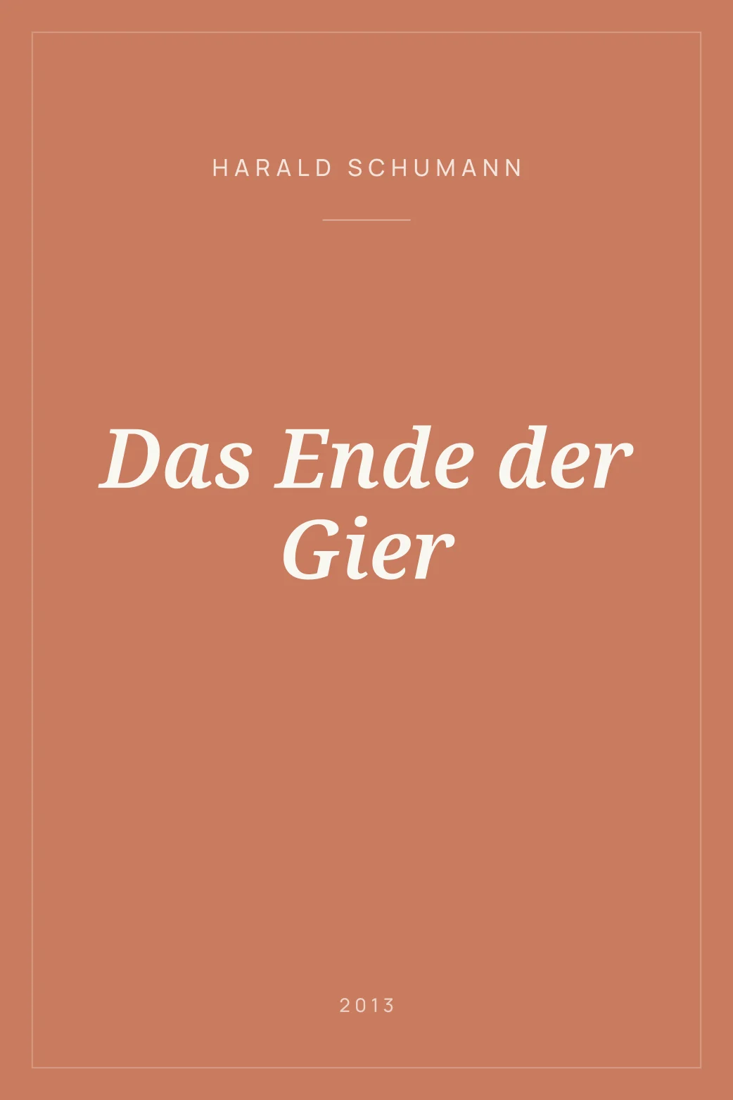 Portada de Das Ende der Gier