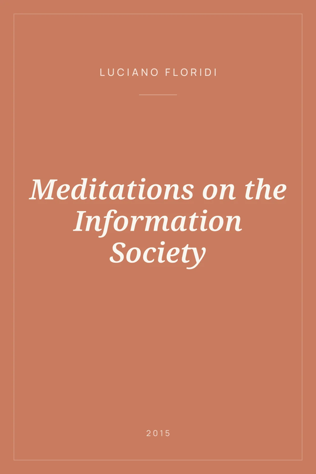 Portada de Meditations on the Information Society