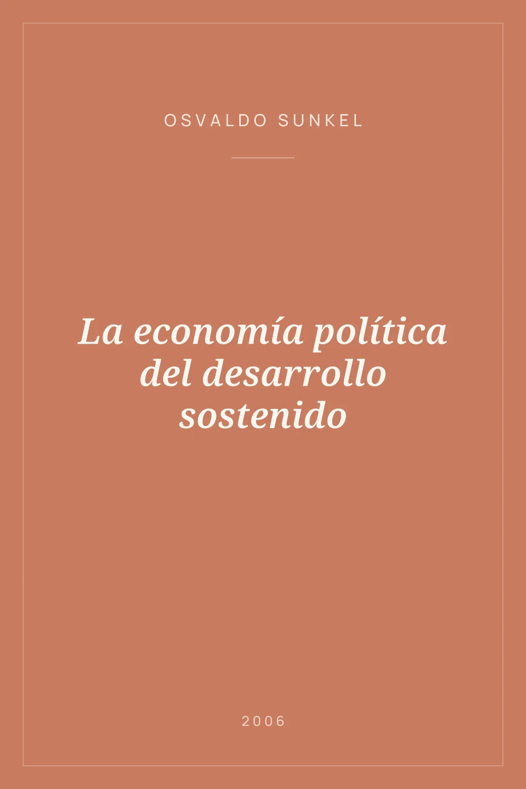 Portada de La economía política del desarrollo sostenido