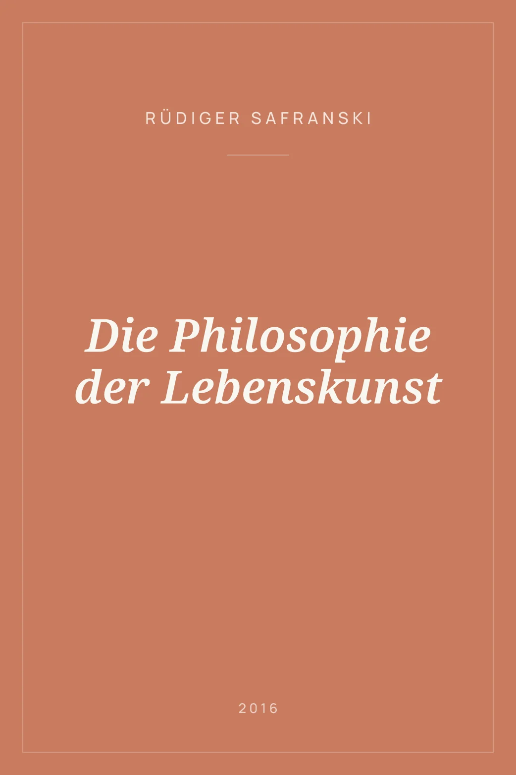Portada de Die Philosophie der Lebenskunst