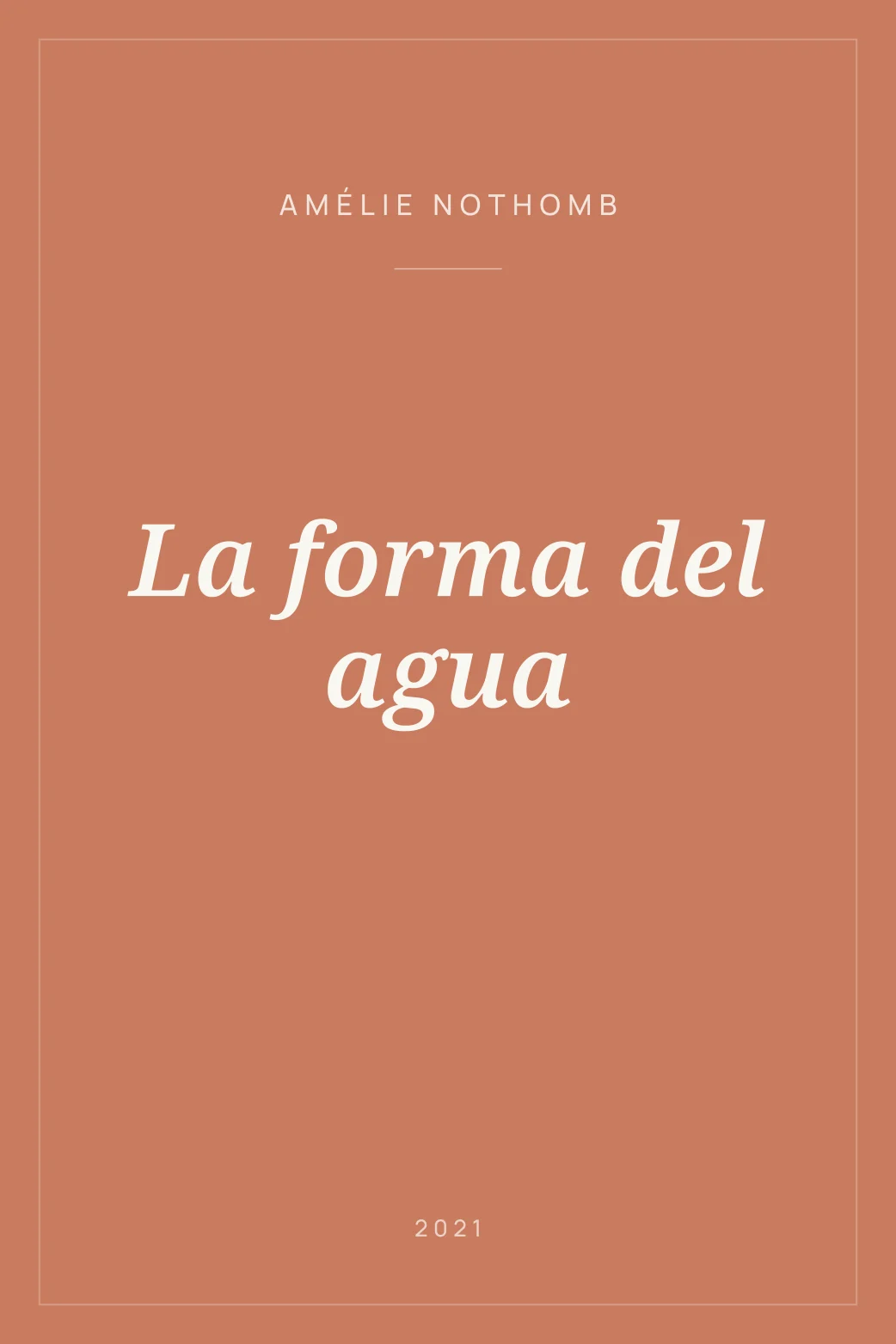 Portada de La forma del agua