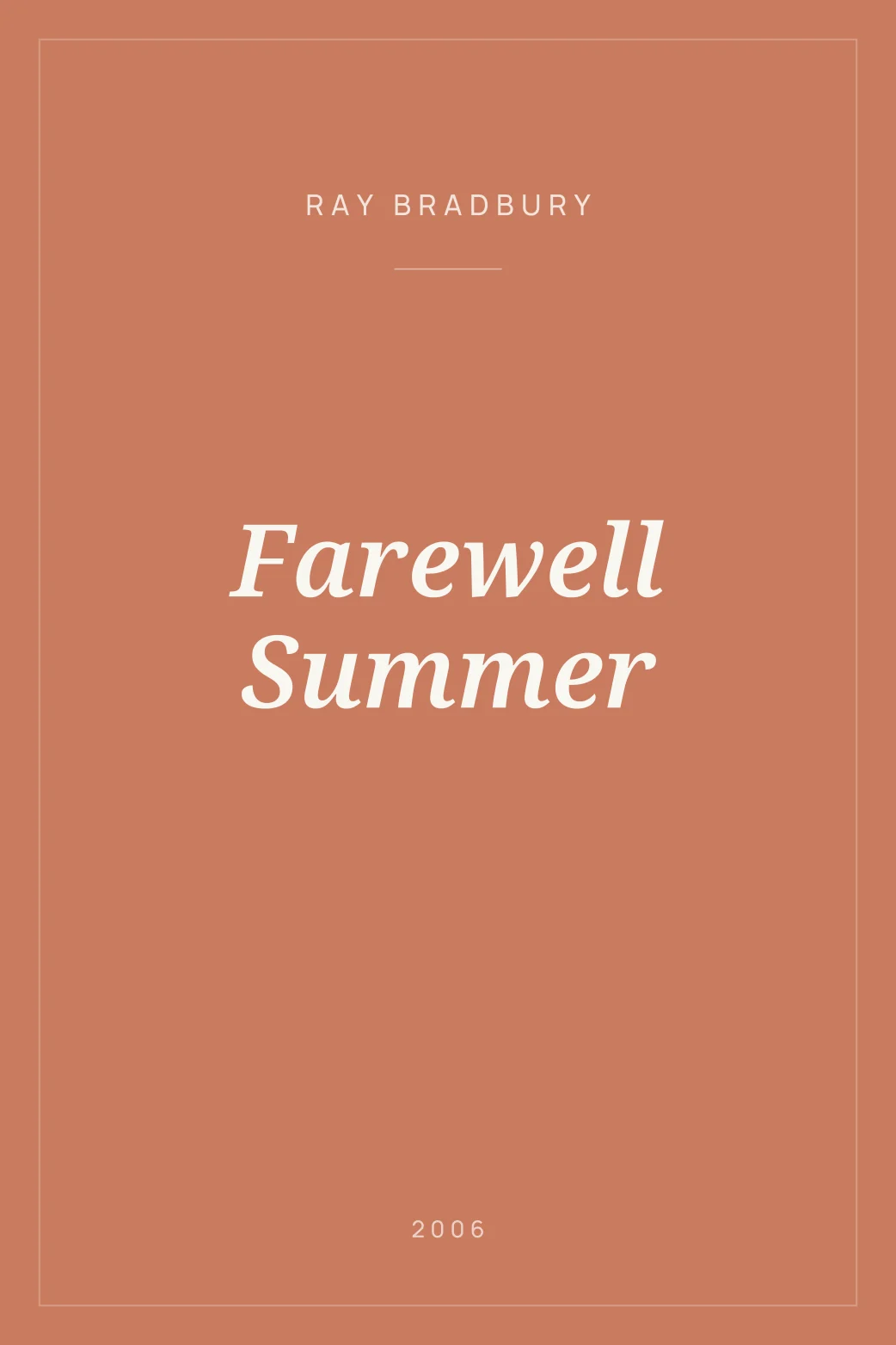 Portada de Farewell Summer