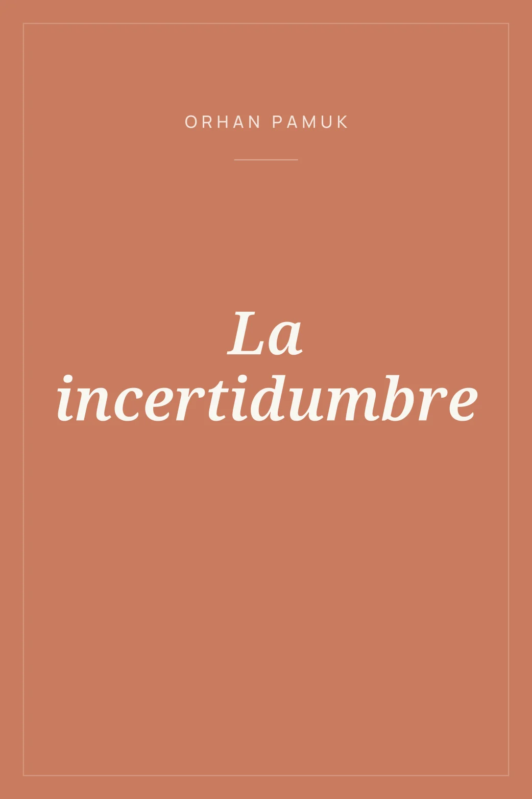 Portada de La incertidumbre