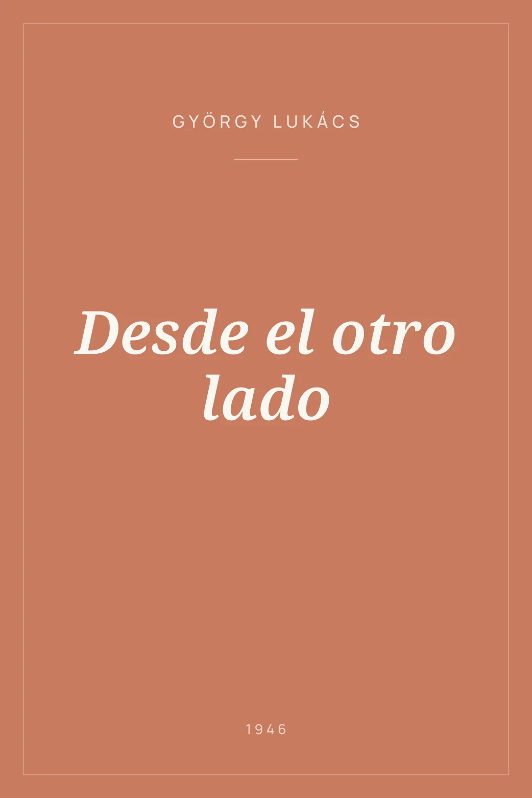 Portada de Desde el otro lado