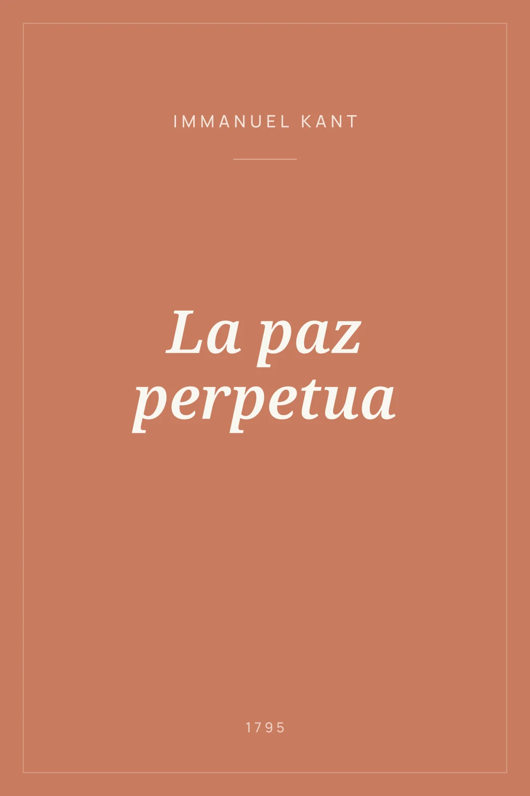 Portada de La paz perpetua