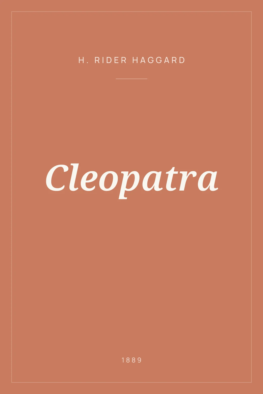 Portada de Cleopatra