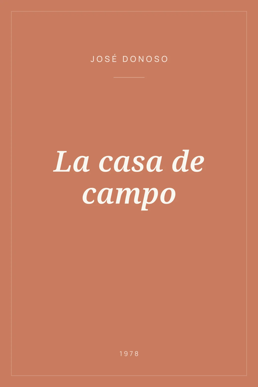 Portada de La casa de campo