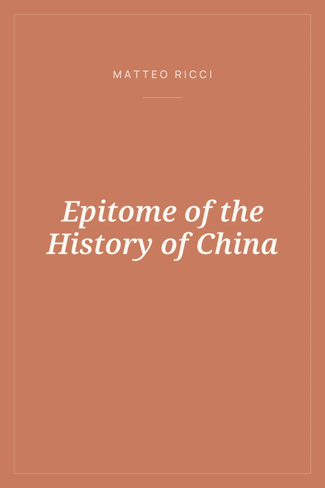 Portada de Epitome of the History of China